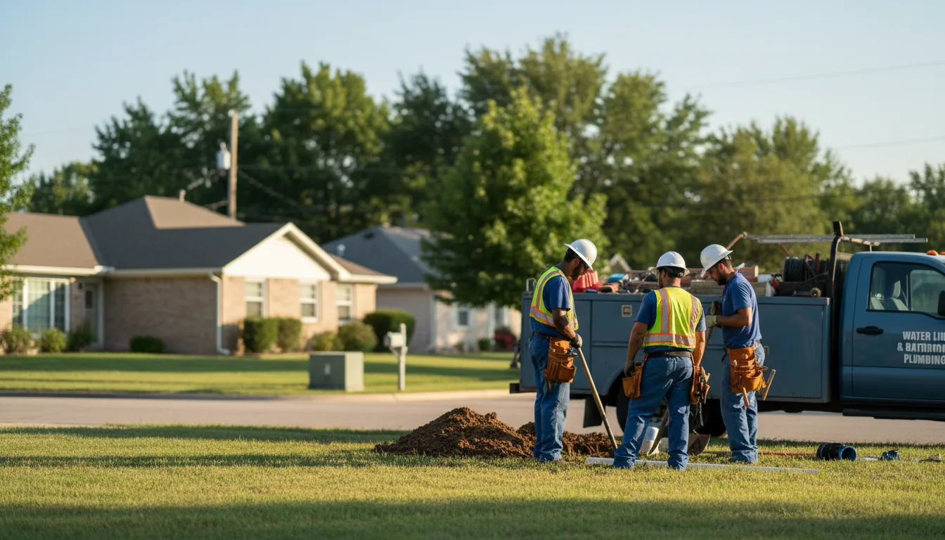 Residential water line and bathroom plumbing service in Mineral City, OH